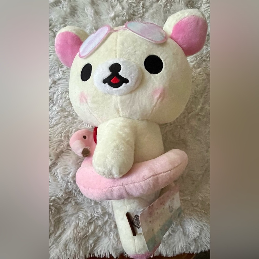 Pink and Cream Stuffed Bear Toy